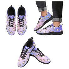 Load image into Gallery viewer, Smiling English Bulldog Love Women's Breathable Sneakers - 7 Gradients-CornflowerBlue3-US13-1