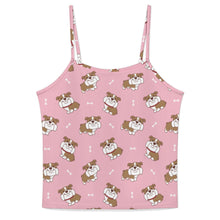 Load image into Gallery viewer, Smiling English Bulldog Love Women's Cami and Shorts Pajama Set-13