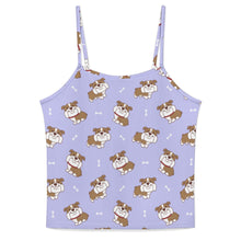 Load image into Gallery viewer, Smiling English Bulldog Love Women's Cami and Shorts Pajama Set-5