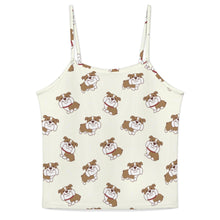Load image into Gallery viewer, Smiling English Bulldog Love Women's Cami and Shorts Pajama Set-9