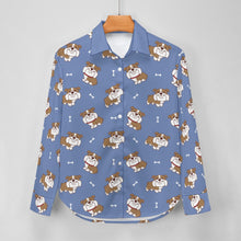 Load image into Gallery viewer, Smiling English Bulldog Love Women's Shirt-14