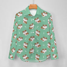 Load image into Gallery viewer, Smiling English Bulldog Love Women's Shirt-18