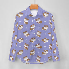 Load image into Gallery viewer, Smiling English Bulldog Love Women's Shirt-22