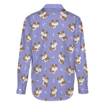 Load image into Gallery viewer, Smiling English Bulldog Love Women's Shirt-23