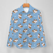 Load image into Gallery viewer, Smiling English Bulldog Love Women's Shirt-24