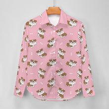 Load image into Gallery viewer, Smiling English Bulldog Love Women's Shirt-8