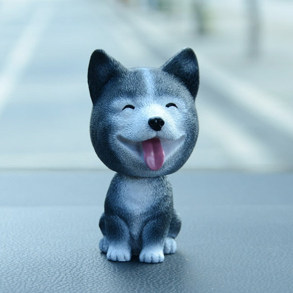 Happy Bobble Head Akita Dog Figurine Ornament Home Car Decor PET Lover Gift