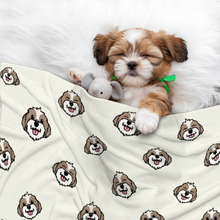 Load image into Gallery viewer, Smiling Lhasa Apso Delight Blanket for Dog-Pet Furniture-Blanket for Dogs,Blankets,Home Decor,Lhasa Apso-1
