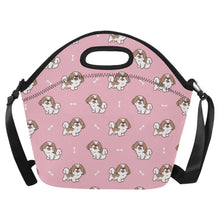 Load image into Gallery viewer, Smiling Lhasa Apso Love Neoprene Lunch Bag-Pink2-ONESIZE-6