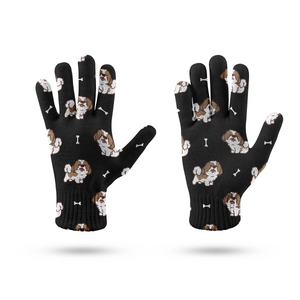 Smiling Lhasa Apso Love Touch Screen Gloves - 4 Colors-Accessories-Accessories, Dog Dad Gifts, Dog Mom Gifts, Gloves, Lhasa Apso-8