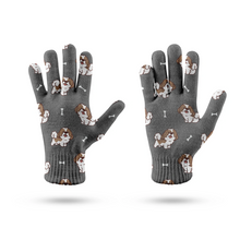 Load image into Gallery viewer, Smiling Lhasa Apso Love Touch Screen Gloves - 4 Colors-Accessories-Accessories, Dog Dad Gifts, Dog Mom Gifts, Gloves, Lhasa Apso-9