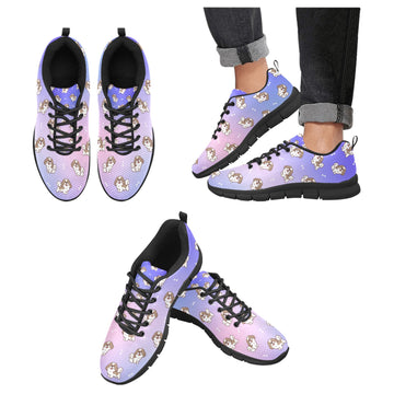 Smiling Lhasa Apso Love Womens Breathable Sneakers 7 Gradients Pink1 Us13 360x