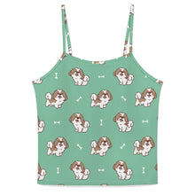 Load image into Gallery viewer, Smiling Lhasa Apso Love Women's Cami and Shorts Pajama Set-11