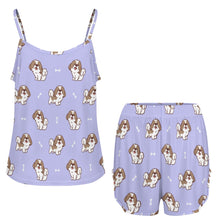 Load image into Gallery viewer, Smiling Lhasa Apso Love Women's Cami and Shorts Pajama Set-18