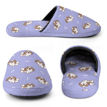 Load image into Gallery viewer, Smiling Lhasa Apso Love Women&#39;s Cotton Mop Slippers-Accessories, Dog Mom Gifts, Lhasa Apso, Slippers-11