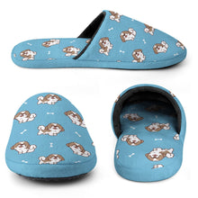 Load image into Gallery viewer, Smiling Lhasa Apso Love Women&#39;s Cotton Mop Slippers-Accessories, Dog Mom Gifts, Lhasa Apso, Slippers-16