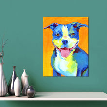 Load image into Gallery viewer, Smiling American Pit Bull Terrier Love Canvas Print Poster-Home Decor-American Pit Bull Terrier, Dogs, Home Decor, Poster-3