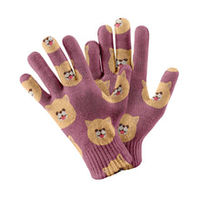 Load image into Gallery viewer, Smiling Pomeranian Touch Screen Gloves-Accessories-Accessories, Dog Dad Gifts, Dog Mom Gifts, Gloves-Rose gold-4