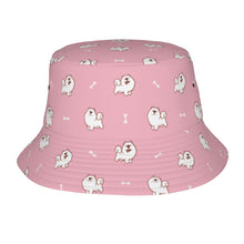Load image into Gallery viewer, Smiling Samoyed Love Bucket Hat-Hats &amp; Caps-Light Pink-One Size-33