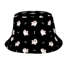 Load image into Gallery viewer, Smiling Samoyed Love Bucket Hat-Hats &amp; Caps-Midnight Black-One Size-1