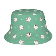 Load image into Gallery viewer, Smiling Samoyed Love Bucket Hat-Hats &amp; Caps-Mint Green-One Size-9