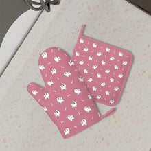 Load image into Gallery viewer, Smiling Samoyed Love Oven Mitts and Pot Holder Set-Kitchen Decor-Accessories,Dog Mom Gifts,Samoyed-3
