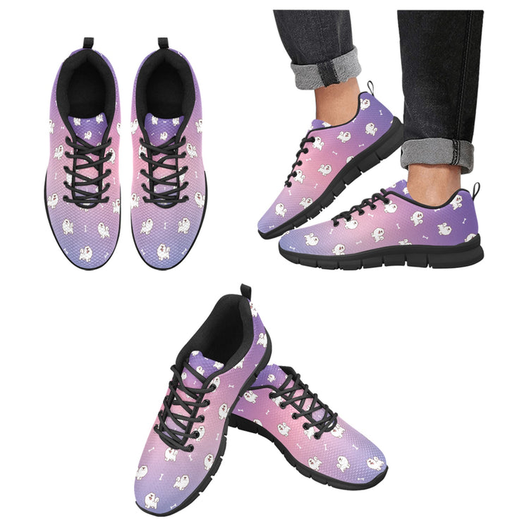 Smiling Samoyed Love Womens Breathable Sneakers Cornflowerblue3 Us13 11 750x