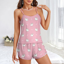 Load image into Gallery viewer, Smiling Samoyed Love Women's Cami and Shorts Pajama Set-1