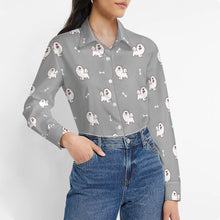 Load image into Gallery viewer, Smiling Samoyed Love Women&#39;s Shirt-22