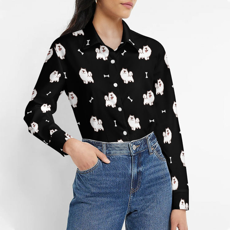 Smiling Samoyed Love Womens Shirt 26 750x