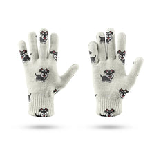 Load image into Gallery viewer, Smiling Schnauzer Delight Touch Screen Gloves-Accessories-Accessories,Dog Dad Gifts,Dog Mom Gifts,Gloves-9