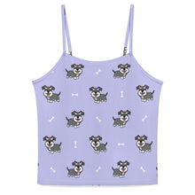 Load image into Gallery viewer, Smiling Schnauzer Delight Women's Cami and Shorts Pajama Set-17