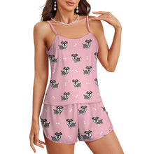 Load image into Gallery viewer, Smiling Schnauzer Delight Women's Cami and Shorts Pajama Set-23
