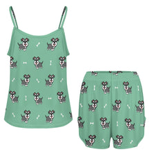 Load image into Gallery viewer, Smiling Schnauzer Delight Women's Cami and Shorts Pajama Set-6