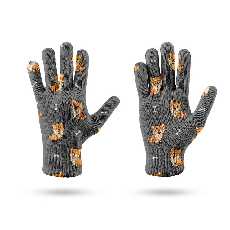 Smiling Shiba Love Touch Screen Gloves-Accessories-Accessories, Dog Dad Gifts, Dog Mom Gifts, Gloves, Shiba Inu-10