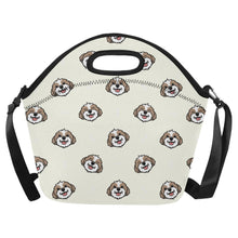 Load image into Gallery viewer, Smiling Shih Tzu Delight Neoprene Lunch Bag-Accessories-Accessories,Bags,Dog Dad Gifts,Dog Mom Gifts,Lunch Bags,Shih Tzu-Ivory-ONESIZE-1