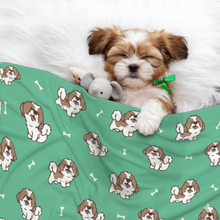 Load image into Gallery viewer, Smiling Shih Tzu Love Blanket for Dog-Pet Furniture-Blanket for Dogs,Blankets,Home Decor,Shih Tzu-1