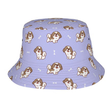 Load image into Gallery viewer, Smiling Shih Tzu Love Bucket Hat-Hats &amp; Caps-Lavender Purple-One Size-49