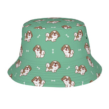 Load image into Gallery viewer, Smiling Shih Tzu Love Bucket Hat-Hats &amp; Caps-Mint Green-One Size-25