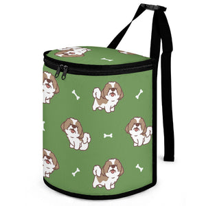 Smiling Shih Tzu Love Multipurpose Car Storage Bag - 4 Colors-Car Accessories-Bags, Car Accessories, Shih Tzu-ONE SIZE-OliveDrab-5