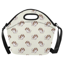 Load image into Gallery viewer, Smiling Shih Tzu Love Neoprene Lunch Bag-Ivory-ONESIZE-1