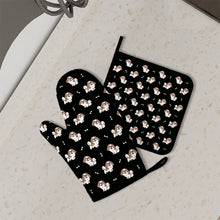 Load image into Gallery viewer, Smiling Shih Tzu Love Oven Mitts and Pot Holder Set-Kitchen Decor-Accessories,Dog Mom Gifts,Shih Tzu-1