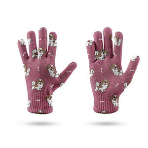 Smiling Shih Tzu Love Touch Screen Gloves-Accessories-Accessories, Dog Dad Gifts, Dog Mom Gifts, Gloves-10