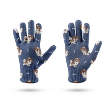 Load image into Gallery viewer, Smiling Shih Tzu Love Touch Screen Gloves - 4 Colors-Accessories-Accessories, Dog Dad Gifts, Dog Mom Gifts, Gloves, Shih Tzu-10