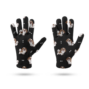 Smiling Shih Tzu Love Touch Screen Gloves-Accessories-Accessories, Dog Dad Gifts, Dog Mom Gifts, Gloves-4