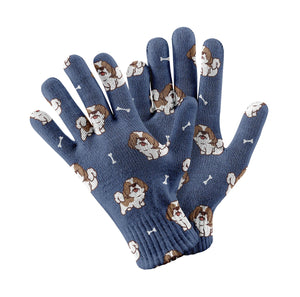 Smiling Shih Tzu Love Touch Screen Gloves-Accessories-Accessories, Dog Dad Gifts, Dog Mom Gifts, Gloves-7