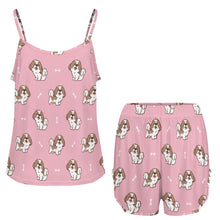 Load image into Gallery viewer, Smiling Shih Tzu Love Women's Cami and Shorts Pajama Set-9