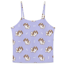 Load image into Gallery viewer, Smiling Shih Tzu Love Women's Cami and Shorts Pajama Set-17