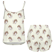 Load image into Gallery viewer, Smiling Shih Tzu Love Women's Cami and Shorts Pajama Set-2