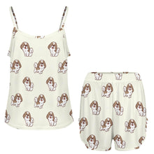 Load image into Gallery viewer, Smiling Shih Tzu Love Women's Cami and Shorts Pajama Set-3